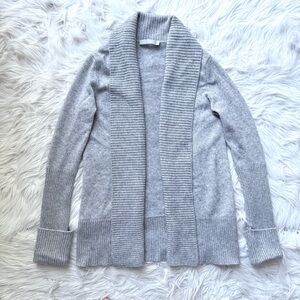 VINCE Cashmere Wool Blend Open Cardigan Sweater Shawl Gray Cozy Cabincore XS